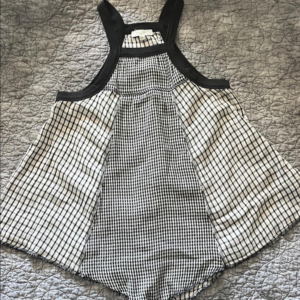 Black and White Checkered Women's Top